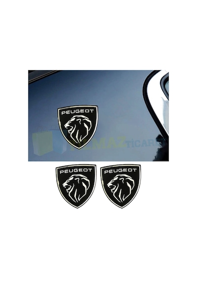 Peugeot Arma 3D Oto Damla Sticker Yapıştırma 2 Adet Yüksek Kalite