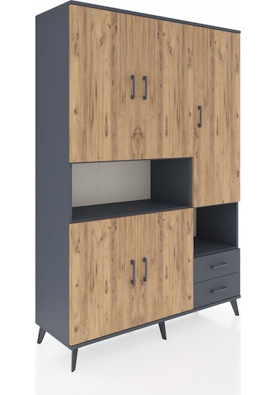 Hyperion Dolap 10 Raflı 2 Çekmeceli 5 Kapaklı 132x44x195 Antrasit-çam/antrasit Atlas Çam/antrasıt Hyperion Dolap 10 Raflı 2 Çekmeceli 5 Kapaklı 132x44x195 Antrasit-çam/antrasit Atlas Çam/antrasıt