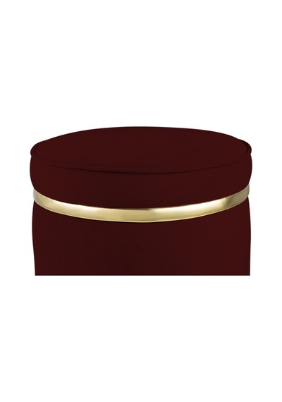 Zerafet Gold Kaplama Luxery Puf-bordo Babyface Kumaş Pofuduk Oturma Pufu&makyaj Pufu&bench