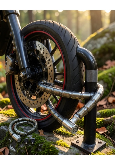 Dayanıklı Motosiklet Güvenlik Kilidi 150 Cm Şeffaf Pvc Kaplamalı