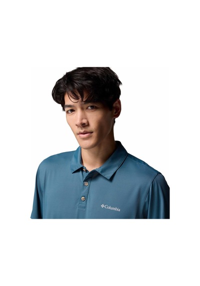 Columbia Tech Trail Utility Erkek Kısa Kollu Polo Tişört-9321 Mavi