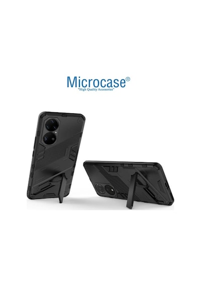 Microcase Huawei P50 Pro Matrix Serisi Armor Standli Kilif-Siyah 542964002