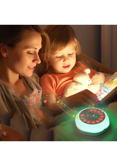 Beyaz Gürültü Cihazı Bebek Uyku Arkadaşı Yeni Doğan Bebek Sesli ve Işıklı Bebek Gece Lambası Bebek Lambası Kablosuz Taşınabilir Sarjlı Kolik Bebek Meditasyon