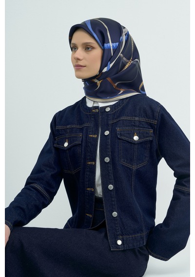 Armine Saf İpek Sura Eşarp-2026 İlkbahar-yaz- 951700d Lacivert