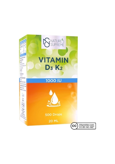 Natures Supreme Vitamin D3 + K2 20 ML Damla