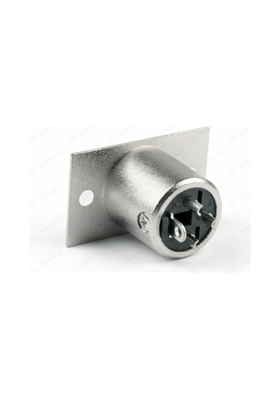 Panel Montajlı 3 Pin XLR Erkek Şase Konnektör