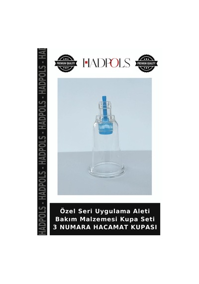 Özel Seri Uygulama Aleti Bakım Malzemesi Kupa Seti 3 Numara Hacamat Kupası