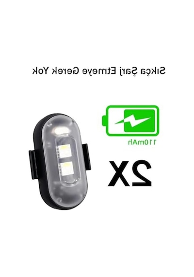 Unichrome Uzaktan Kumandalı 2'li Çakar Led/şarjlı Mini Led Işık/drone Işığı/anti Çarpışma Uyarı Işığı 10 Parça Siyah