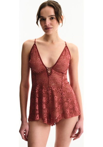 Penti Bordo Teddy Tulum Bx33