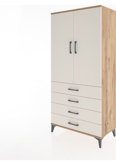 Hyperion Dolap 2 Raflı 4 Çekmeceli 2 Kapaklı 88x44x182 Çam-ay... Çam Hyperion Dolap 2 Raflı 4 Çekmeceli 2 Kapaklı 88x44x182 Çam-ay... Çam