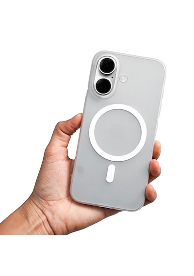 Apple Uyumlu iPhone Buff 16 Plus Magsafe Slimfy Kılıf White