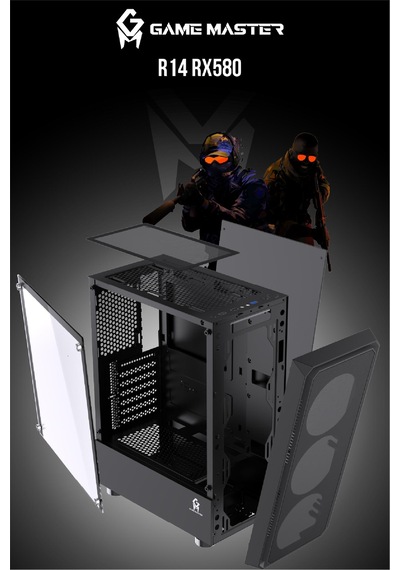 Game Master R14 i3-12100F 16 GB 512 GB M2 SSD RX580 Free Dos Masaüstü Oyuncu Bilgisayarı