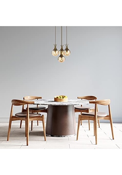 Eskitme Kaplama Modern Avize E27 Metal Cam 62cm Çok Renkli