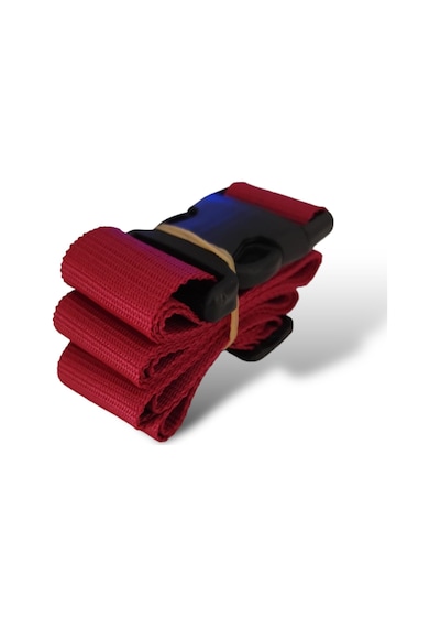 Premium Bordo Renk Valiz Kemeri 4 Adet Bordo