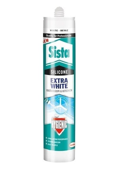 Sista Extra Whıte Kararmayan, Antikbakteriyel , Su Sızdırmayan Çok Kaliteli Beyaz Silikon