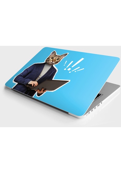 Laptop Sticker Bilgisayar Notebook Pc Kaplama Etiketi Kedi Yüzü Adam