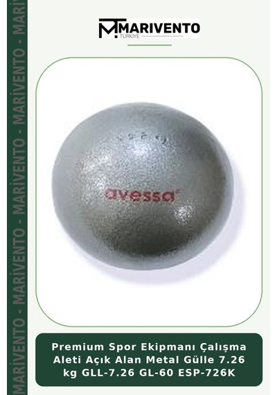 Premium Spor Ekipmanı Çalışma Aleti Açık Alan Metal Gülle 7.26 Kg Gll-7.26 Gl-60 Esp-726k