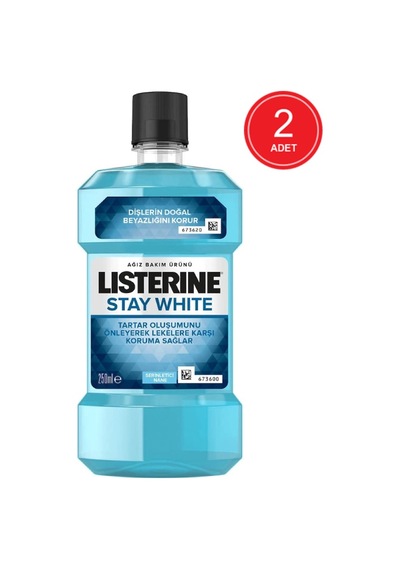 Listerine Stay White Ağız Bakım Suyu 2 x 250 ML