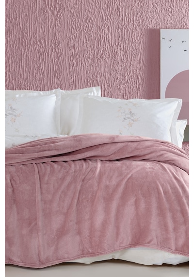 Yataş Bedding Olenna Çift Kişilik Wellsoft Battaniye - Pudra