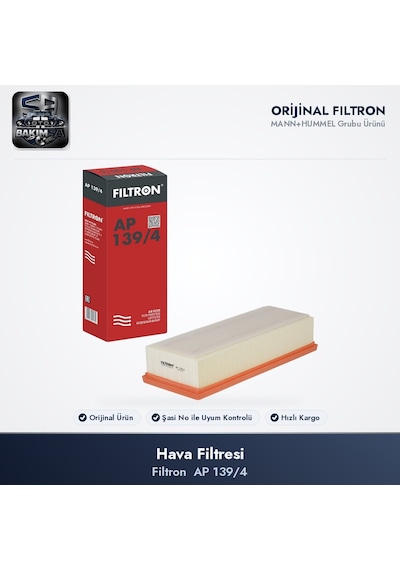 Filtron Ap139/4 Hava Filtresi - A4 B8 / A5 8t / Q5 8r 1.8-2.0 Tsı / 2.0 Tdı