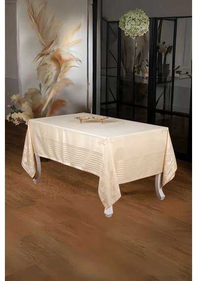 Lida Lüx Jakar Bambu Kumaş Pudra Masa Örtüsü 160x220 Cm - 1077 Çok Renkli