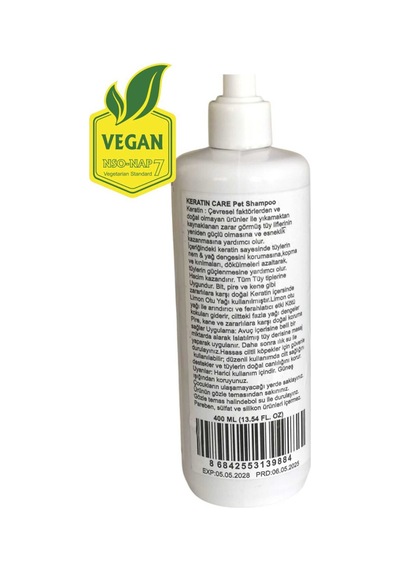 Alwag Keratın Care Pet Kedi &köpek Shampoo Vegan Silikonsuz, Parabensiz Şampuan 400 Ml