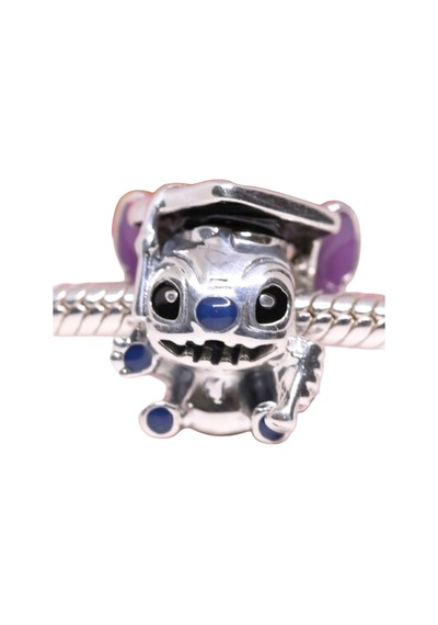 Fubena Mezuniyet Stitch Gümüş Charm