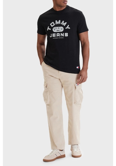 Tommy Jeans Erkek T Shirt Dm0dm22551 Bds Siyah