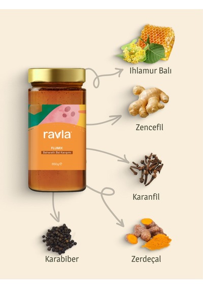 Ravla Flumix Baharatlı Bal Karışımı - 650g