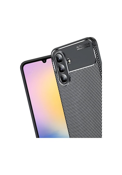 Samsung Galaxy Uyumlu S25 Fe Kılıf Focus Carbon Silikon Kapak Siyah