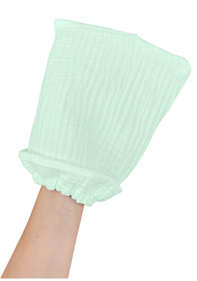 Joyous Mom Kids Organik Muslin Banyo Kese Ve Havlu Seti Mint