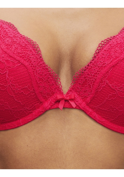Marks & Spencer Dantelli Balenli Plunge Sütyen T33000318 Kırmızı