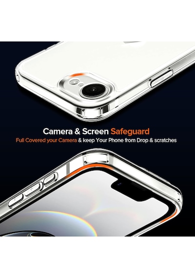 Apple Uyumlu iPhone 16e Şeffaf Kılıf + Cam Ekran Koruyucu Seti (1 CAM 1 KILIF)
