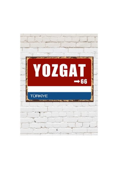 Yozgat 66 Dekoratif Şehir Plaka Retro Tablo Mdf Ahşap Tablo Sokak Tabelası Hediyelik - 848607154 Diğer