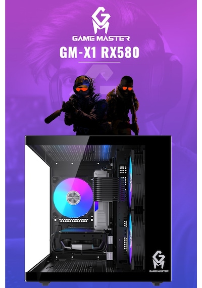 Game Master GM-X1 R5-5600 16 GB 512 GB M.2 8 GB RX580 Free Dos Masaüstü Oyuncu Bilgisayarı