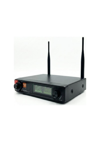 Rose R-702-ee Uhf Kablosuz Telsiz Çift El Mikrofon 2x48 Kanal