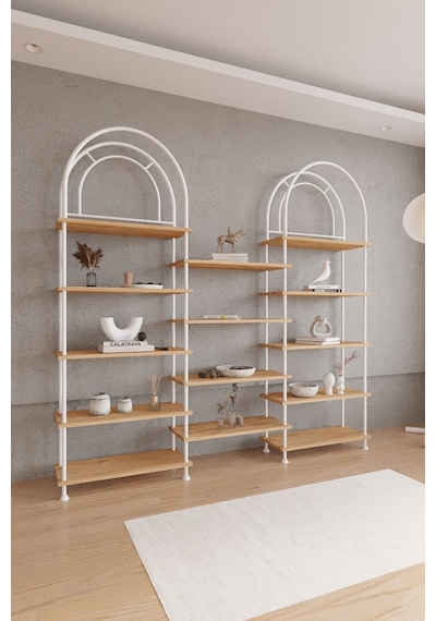 Çevir Kur Bohem Atlantik Çam Raf Çok Amaçlı Dekoratif Dolap & Kitaplık 199x203x29 Atlantik Çam