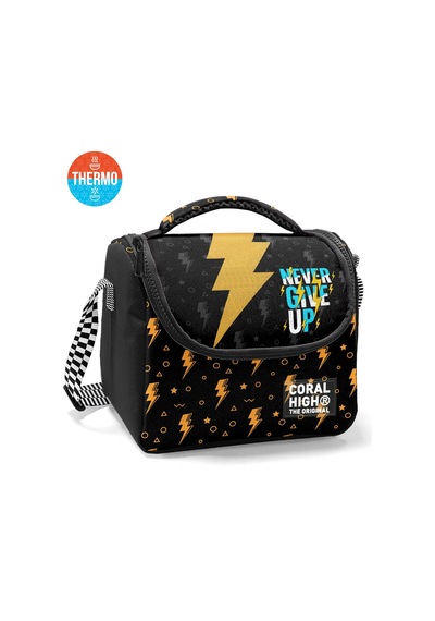 Coral High Kids Siyah Never Give Up Desenli Thermo Beslenme Çantası 37120 Siyah