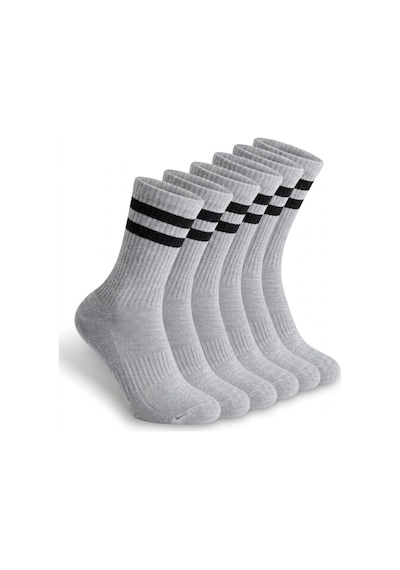 Socketta Erkek Spor Dikişsiz Havlu Taban Gri Melanji Premium Soket Çorap Gri
