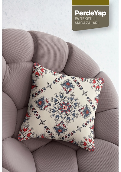 Otantik Kilim Işlemeleri Desenli 4lü Kırlent Kılıfı