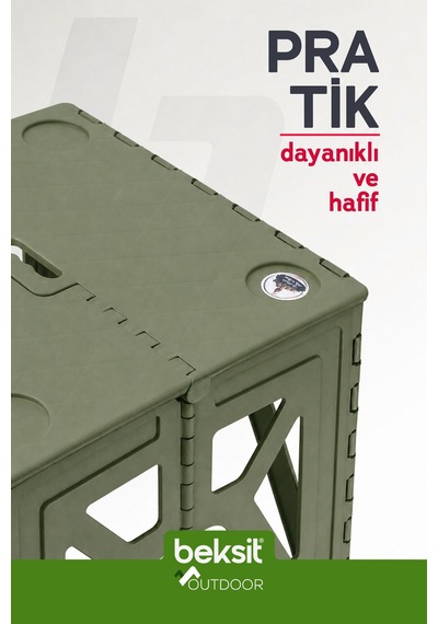 Outdoor Herkül D Katlanır Masa Haki Yeşil Yeşil Yeşil