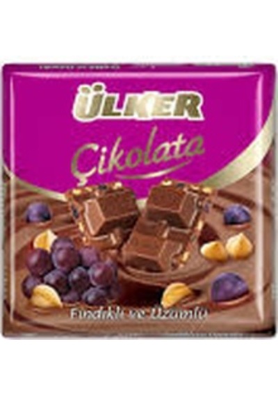 Ülker Fındıklı ve Üzümlü Çikolata 6 x 65 G