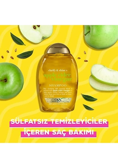 Işıltı Veren Elma Sirkesi Şampuan Yağlı Saçlar İçin 385 Ml