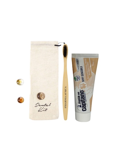 Dental Kit -pharma Acqua Bambu Diş Fırçası + Pasta Del Capitano Denti Sensibili Diş Macunu 75ml