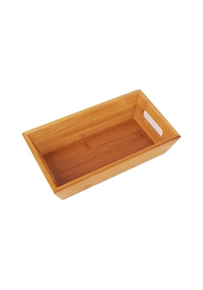Bambu Ekmek Sepeti Ve Sunumluk 33x15x7 Cm Doğal Ahşap Modern Meyve, Sebze Ve Servis Sepeti Antibakteriyel Ve Ş Diğer