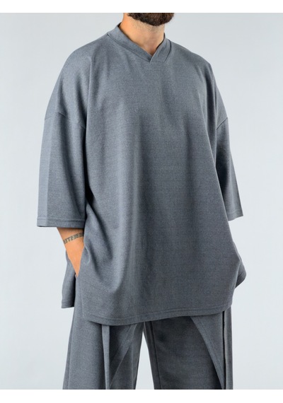 Cocopelli Oversize Tasarım Gri Erkek Sweat Coc3388