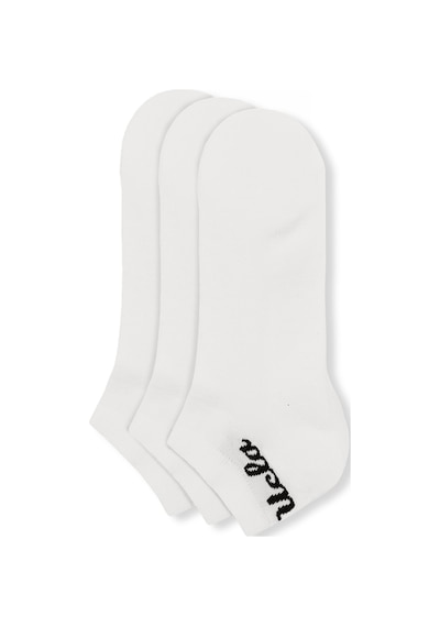 Ucla Adelıta 3'lü Beyaz Kısa Jakarlı Pamuk Standard Fit Unisex Çorap