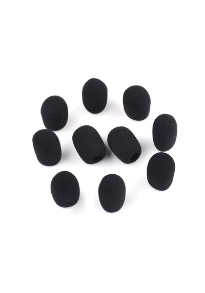 12 Paket 30x8mm Mini Mikrofon Ön Cam Köpük Kapakları Kulaklık Mikrofonu İçin