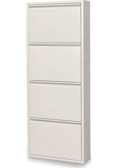 Kaser Metal 4'lü Krem Ayakkabılık
