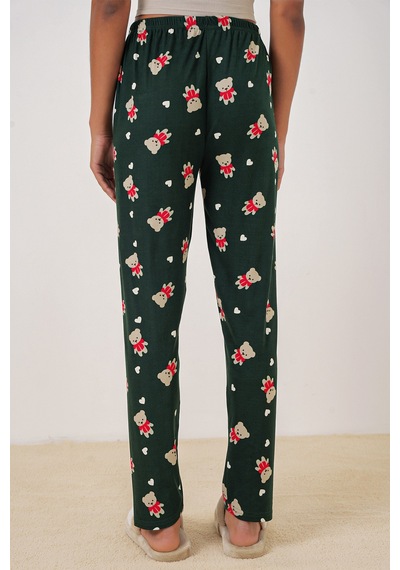 Bigdart 4323 Desenli Pijama Altı - A. Zümrüt Yeşili